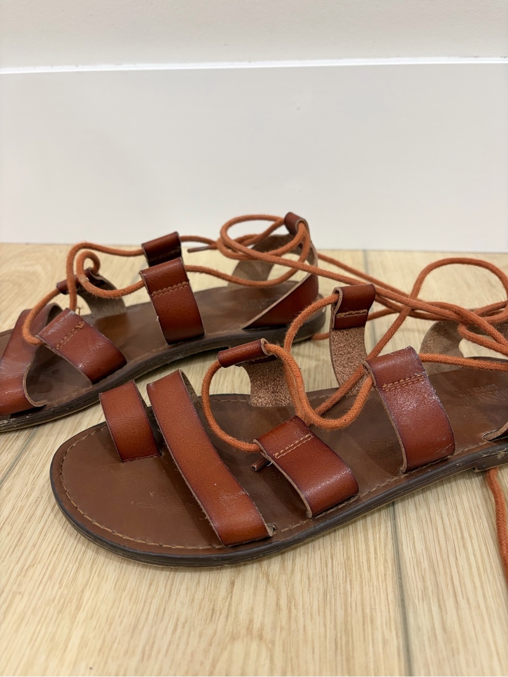 Brown Lace-Up Gladiator Sandals Boho Western Festival Capsule for Women - Picture 2 of 6